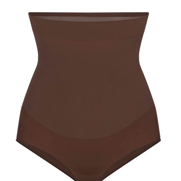 Skims Womens Seamless Sculpt High Waisted Brief Medium Support Cocoa Size s - Picture 3 of 4